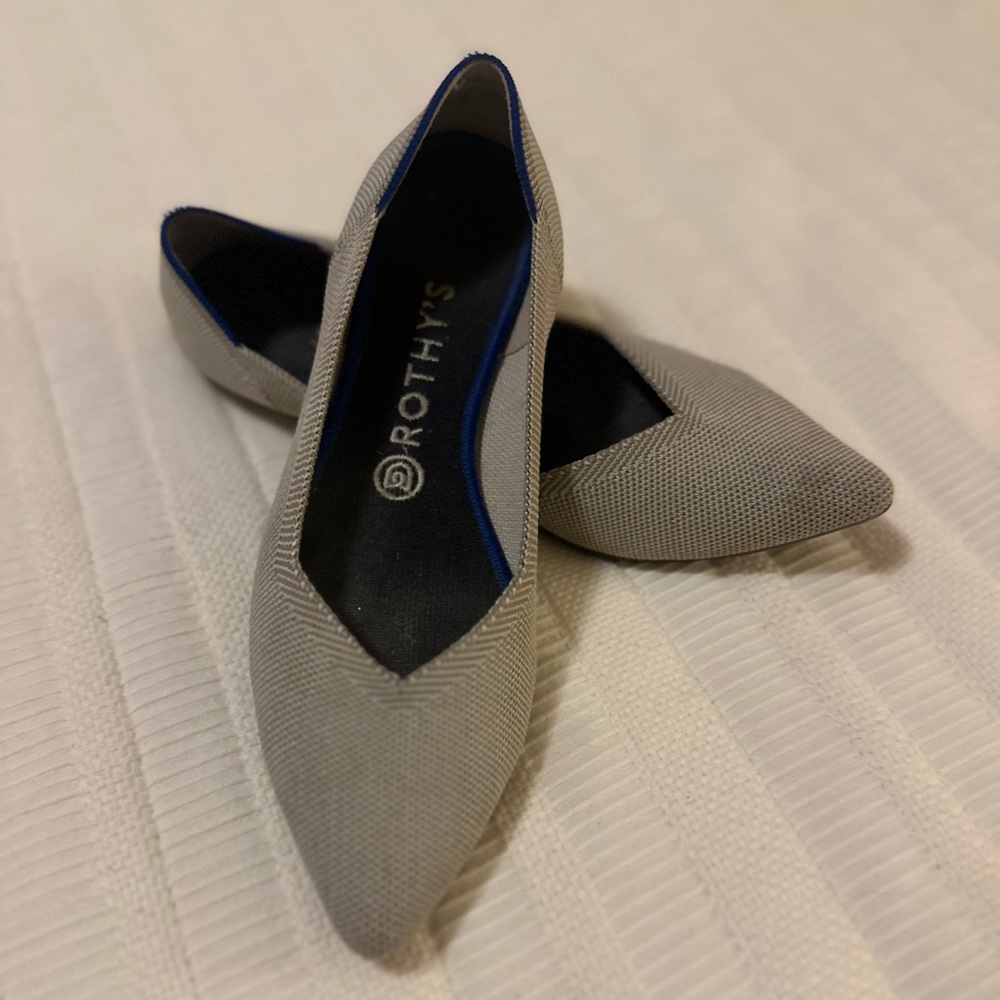 Rothy's Pointed Flats in Flax size 8.5